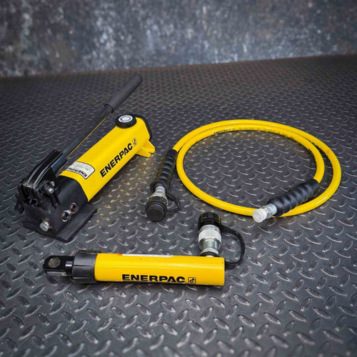 Enerpac Hand Pump P142, Enerpac Cylinder RC55, H700 Hose - Unused