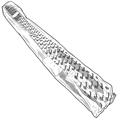Line art illustration of Larsen KG160UDPL VHF 160-174 MHz Glass Mount Antenna Kit NOS