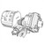 Line art illustration: Asco pressure switch with electrical ratings connected to a transducer unit