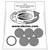 Line art illustration: SKC P400213 Leland Legacy filter and O-ring set, with five circular filters and one ring