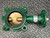 Cameron J022121-5112039 3-inch green butterfly valve with brass disk, black seal, and lug body.