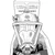 Line art illustration: MSA Ultra Elite full-face respirator with clear visor, inner nose cup, and front valve