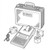 Line art illustration: Brady Bradymaker XC Plus label printer, case, power supply, and label supplies