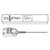 Line art illustration: Square D Class 9007 C62K limit switch with a flexible rod, alongside its product box