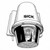 Line art illustration: SICK LiDAR sensor: cylindrical body, internal mirror, front protective window, and rear mounting base