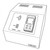 Line art illustration: Unicam Peltier controller with stir switch, speed slider, and digital display and control buttons