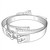 Line art illustration: Heat band with internal heating element, adjustable screw clamp, and electrical cord with plug