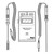 Line art illustration: Digital Heat-Prober Thermometer, with a display unit, two probes, and coiled connecting cables