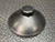 Black domed ice bucket lid with a multi-sided knob on a diamond plate surface