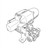 Line art illustration: Swagelok 90-degree spring return actuator connected to a Whitey ball valve assembly with fittings