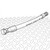Line art illustration: Aeroquip FC300 hose with threaded hydraulic fittings attached at both ends