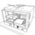 Line art illustration: Probot micro fraction collector with open front, showing internal sample tray, controls, and tubing