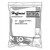 Line art illustration: Hoffman D-5 Mounting Foot Kit, bagged with bolts, washers, and hardware components