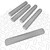 Line art illustration: Five threaded rods, varying lengths, showing full threads on a diamond plate surface