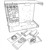 Line art illustration: Eaton motor control center bucket, circuit breaker, wiring, mounting brackets, bagged hardware
