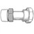 Line art illustration: straight split flange adapter with end caps