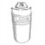 Line art illustration: Cryogenic dewar with a lid, side handles, labeled 'LIQUID NITROGEN' and 'LAB10'