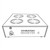 Line art illustration: Wheaton Biostir 4 four-place stirrer with knob and front lamp