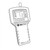Line art illustration: Met One HHPC-6 handheld airborne particle counter with screen, control buttons, and antenna