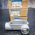 Crouse-Hinds LL-57 Conduit Body 1-1/2 Inch Threaded, Lot of 6. Silver metal LL-57 conduit body and three boxes, each containing two.