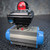 JFC JFlow SR75 Actuator with Series 53 Valve Position Limit Switch from Obtainium Science and Surplus, shown at an angle on a textured metal surface with the red indicator dome reading “CLOSED.”