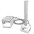 Line art illustration: NRD Staticmaster ionizer bar, I-beam base, and power unit with connecting cable