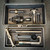 Open black case showing neatly arranged metal tools and fittings, each held in custom foam slots. Conval TK5D-C-S-1 Tool Kit for Size 5D Valves from Obtainium Science and Surplus.
