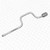 Line art illustration: Speed handle with a bent shaft, square drive, and knurled rotating grip