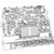 Line drawing of the bridge board with ribbon cable and labeled terminal strip