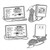 Line art illustration: NITEK DL2105 RS232 Extender set with receiver, transmitter, and two power supplies