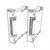 Line art illustration: Two National Instruments NITB-2705 PXI terminal blocks with front handles and screws