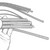 Line art illustration: Hand holds flexible ribbed metal conduits; others lay loose, one has a threaded end