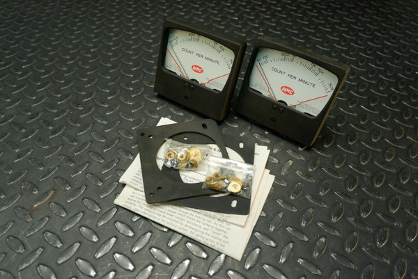 Vintage Nuclear Measurements Corp. Count Per Minute Meters, Lot of 2, Unused NMC 461C