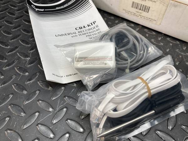 Supco CR4-KTP booklet with KTP temperature module, coiled cables and probe on a mat