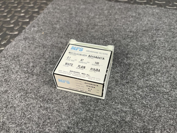 Advantec MFS A010A047A Mixed Cellulose Ester Membrane Filters - Unused Advantec MFS A010A047A