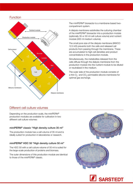 miniPERM Classic Bioreactor Roller Bottle by VIVASCIENCE/Sarstedt, Cell Cuture