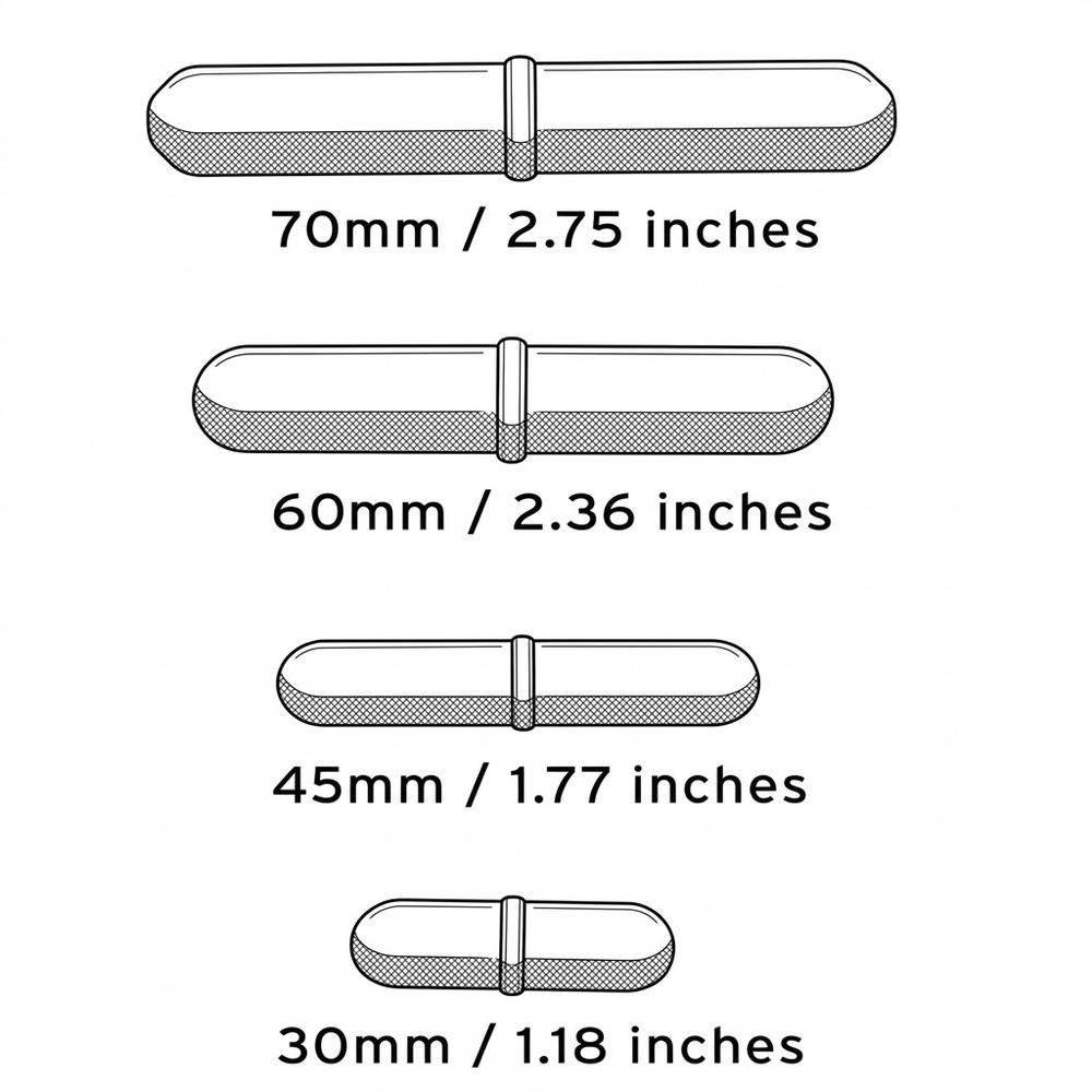 Larger-Sized Magnetic Stir Bar Set - 30, 45, 60 and 70mm