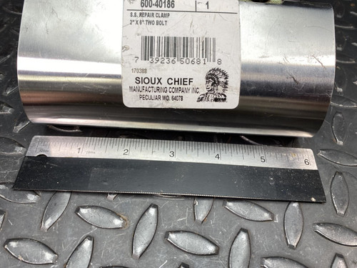 2 Sioux Chief Manufacturing Co. Stainless Steel Repair Clamp 2"x6", 600-40186