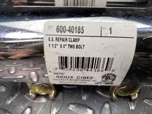 2 Sioux Chief Manufacturing Co. Stainless Steel Repair Clamp 1.5"x6", 600-40185