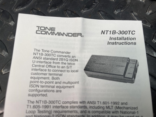 Tone Commander NT1B-300TC ISDN Network Termination -New