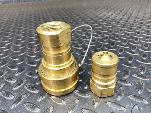 Hansen/Eaton Series B6-HKP Brass Coupling w/ 3/4" Quick Connect Hose Coupling