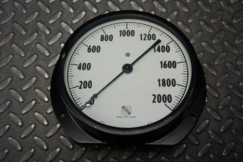 Ashcroft Duragauge 0-2000 PSIG Pressure Gauge 6" Face, 1/2" NPT
