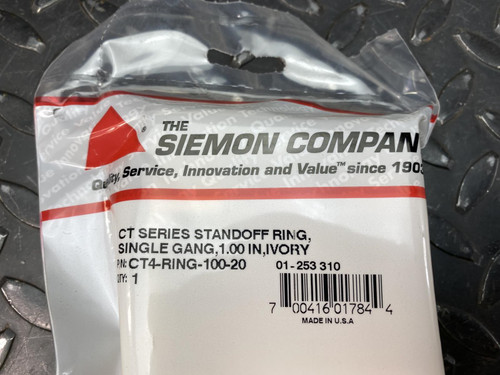 Lot of 9 Siemon Company CT4-RING-100-20 CT Series Stand-Off Ring 1" Single Gang