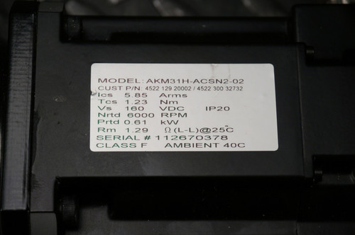 Kollmorgen Servomotor AKM31H-ACSN2-02 With BJ Gear 90º Worm Drive