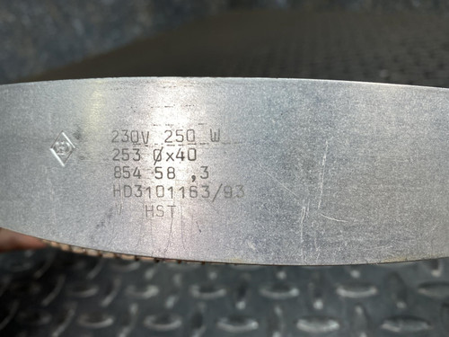 Dickersbach 10" Heat Band 253x40mm, 230V, 250W