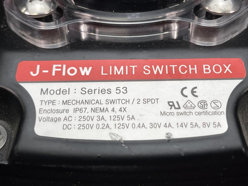 JFC Actuator SR 75 VT070818 Series 08 BD With Series 53 Limit Switch -Unused
