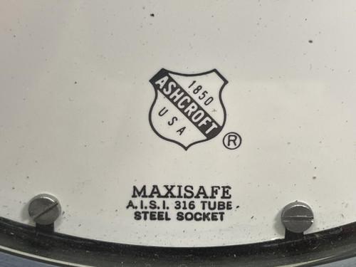 Ashcroft Maxisafe 0-2000 PSI Gauge 316 Tube SS Socket 8.5" Face