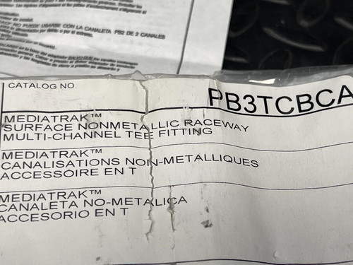 Hubbell PB3TCBCA Mediatrak Multi-Channel Tee Fitting