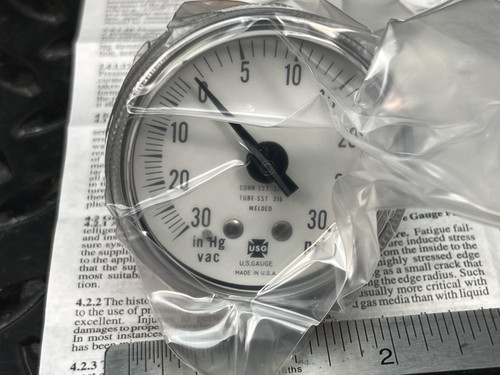 Ametek C1535 Corrosion Resistant Gauge 30-0-30 PSI 2" Face CBNPT 1/4"Connector