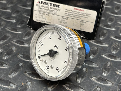 Ametek P1535 Corrosion Resistant Gauge 60 PSI 2" Face 1/4" CBM Connector NEW